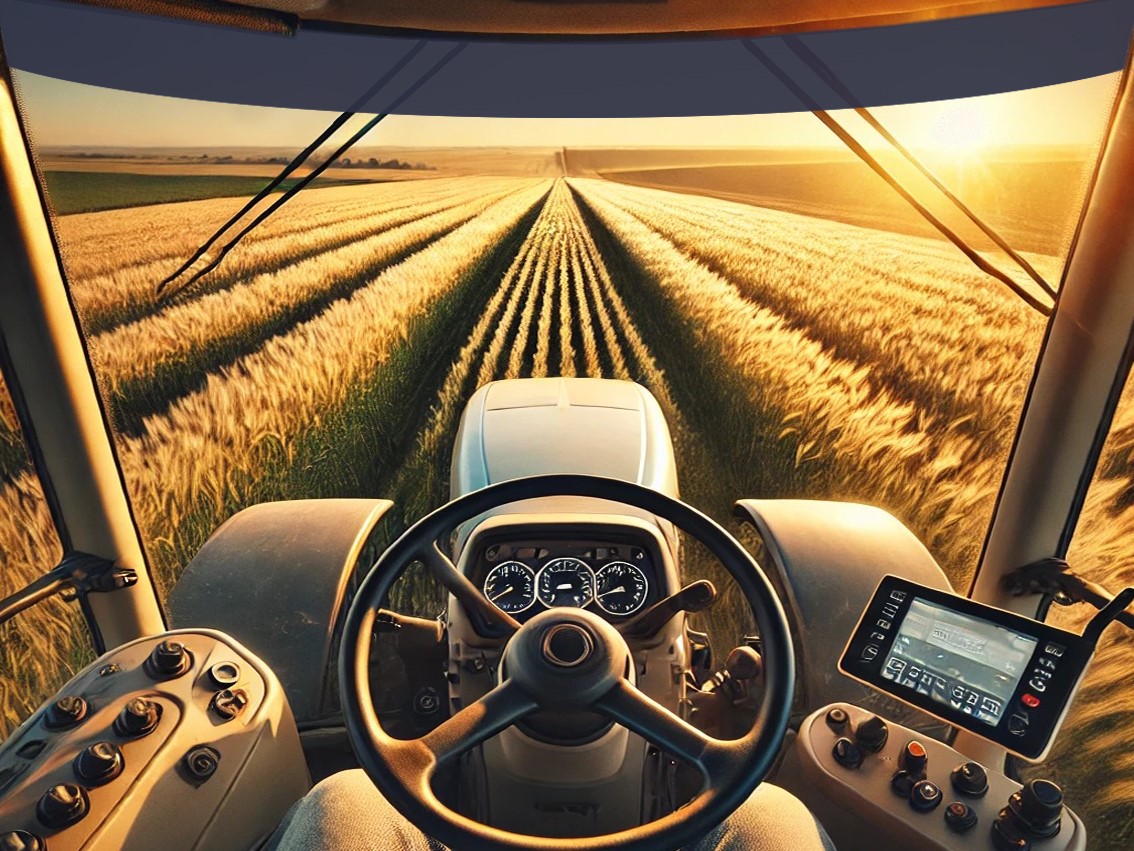 Agriculture tractor smart glass